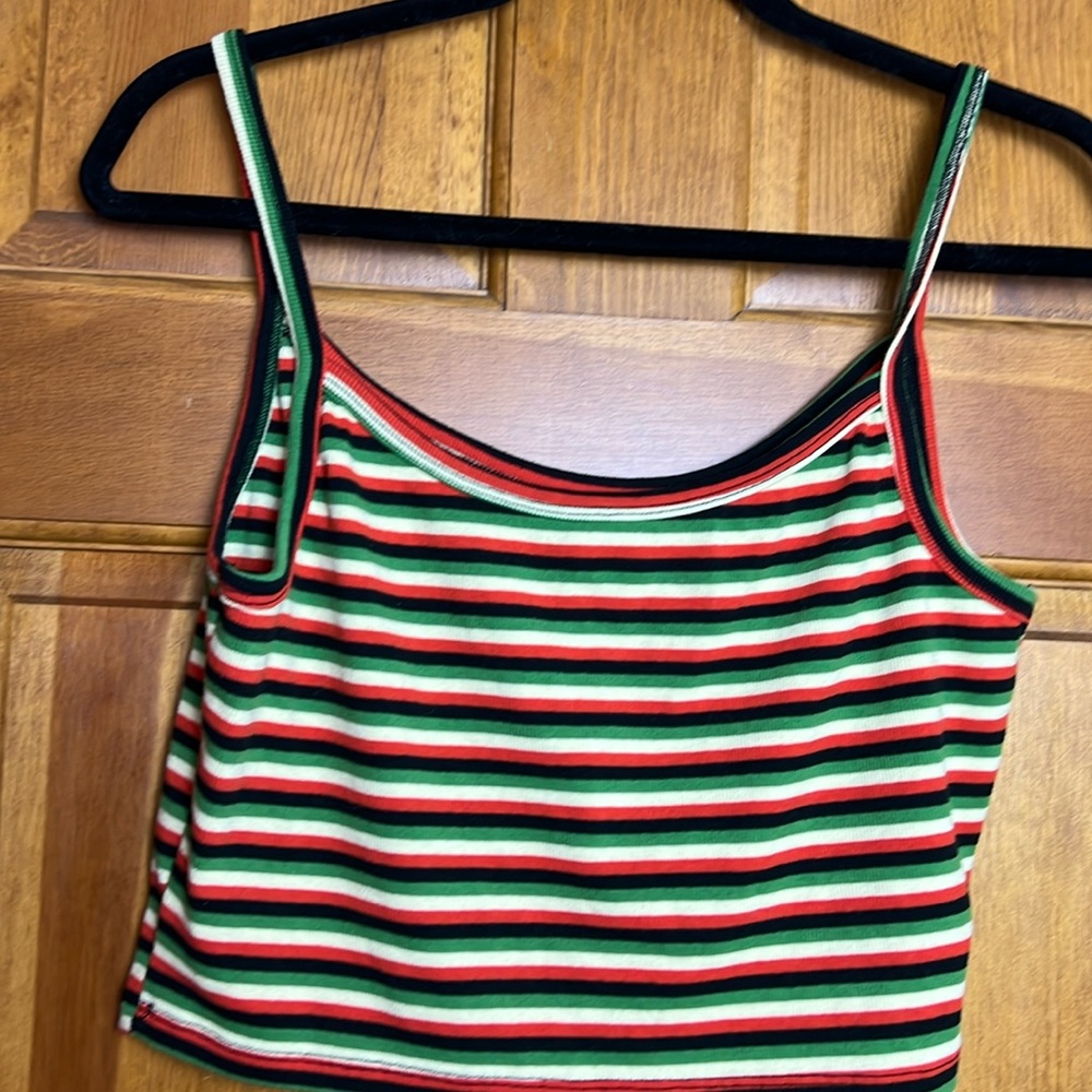 Women's Size XL Aeropostale Striped Cropped Cami Multicolor
